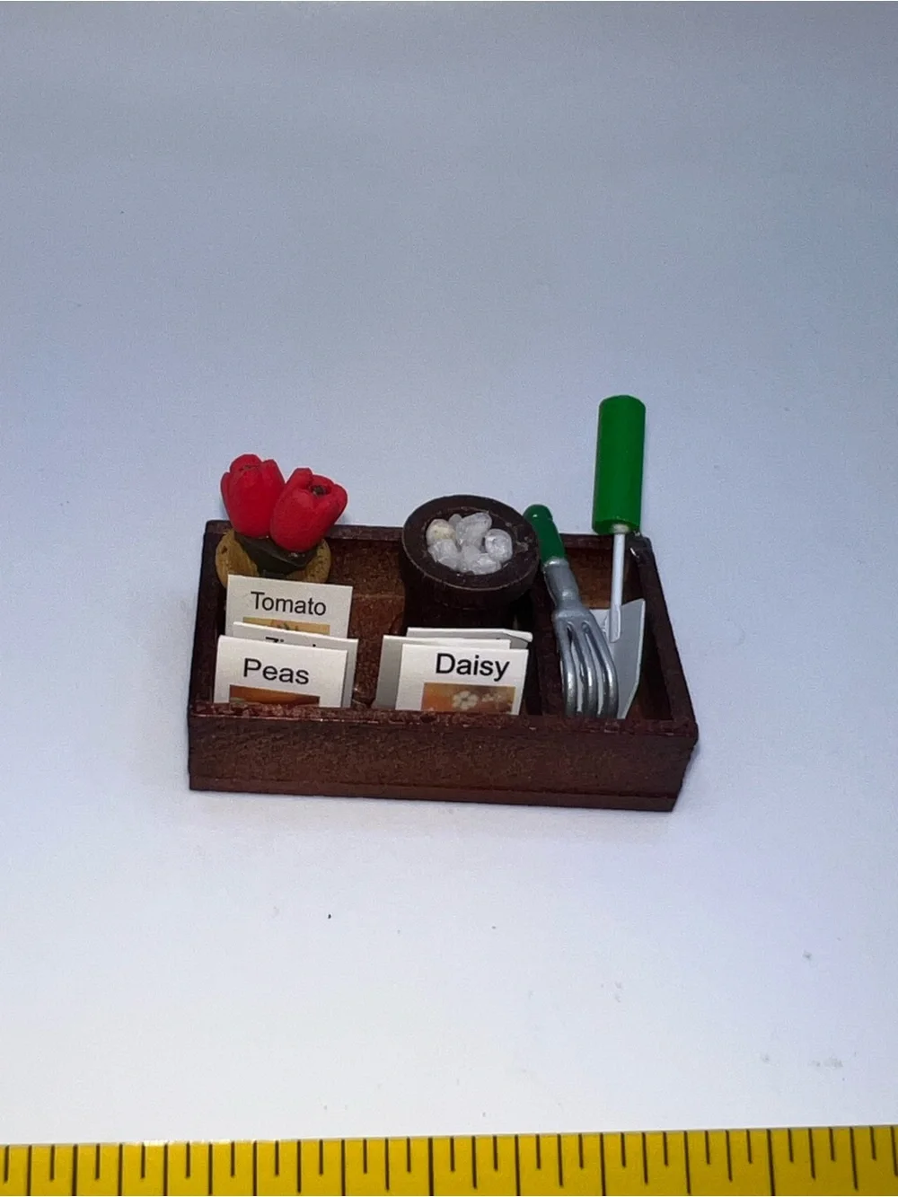 Mini Garden Tool and Seed Organizer - Green Handles